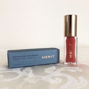 NIB Merit Shade Slick Geleé Tinted Lip Oil in Jeté Full Size (7 ml/0.23 oz)